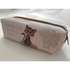 Trousse Carré Chat Mignon En PU Enfant Kiub Kook [Taille 6x19x6 cm] -Bébé Soldes TROP36J03 1