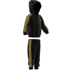 Survêtement à Capuche Bébé Adidas Essentials Shiny -Bébé Soldes adidas hr5874 5 apparel zip turntable 3d 2 white