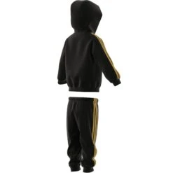 Survêtement à Capuche Bébé Adidas Essentials Shiny -Bébé Soldes adidas hr5874 5 apparel zip turntable 3d 4 white