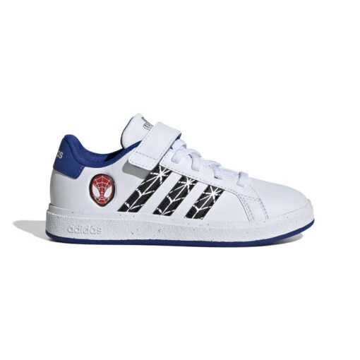 Baskets Enfant Adidas Marvel Grand Court Spider-man -Bébé Soldes adidas if0925 1 footwear photography side lateral center view white