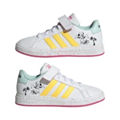 Baskets Enfant Adidas Grand Court X Disney -Bébé Soldes adidas if0926 10 footwear photography mirrored pair view white