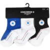 Lot De 3 Paires De Chaussettes Striées Enfant Converse [Taille 4/5 ans] -Bébé Soldes converse pc0172 024