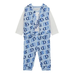 Ensemble Veste Sans Manches à Capuche + Body Manches Longues + Pantalon Bébé Guess -Bébé Soldes guess h4rw08 ka6w0 p71m 3
