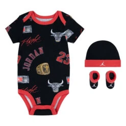 Ensemble De 3 Pièces Bébé Garçon Jordan Essentials AOP [Taille 6/12 mois]