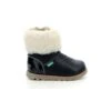 Bottes Bébé Fille Kickers Nonofur -Bébé Soldes kickers 878685 10 81 noir brillant 1
