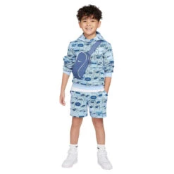 Short Enfant Nike Club French Terry -Bébé Soldes nike 86l784 u1w light armory blue 3