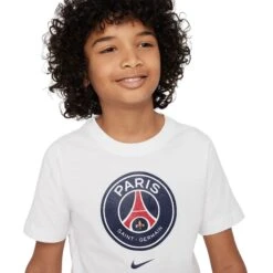 Nike T-shirt Enfant PSG Crest -Bébé Soldes nike fd2489 100 blanc 3