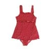 Maillot De Bain 1 Pièce Avec Jupe Et Protection UV Bébé Playshoes Dots -Bébé Soldes playshoes 461035 red 1