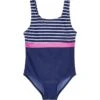 Maillot De Bain 1 Pièce Avec Protection UV Jeune Fille Playshoes Stripes -Bébé Soldes playshoes 468103 navy 1