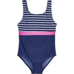 Maillot De Bain 1 Pièce Avec Protection UV Jeune Fille Playshoes Stripes