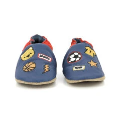 Chaussons Bébé Garçon Robeez Patch Sports -Bébé Soldes robeez 961040 10 5 4