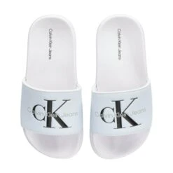 Claquettes Enfant Calvin Klein Jeans Logo Print -Bébé Soldes v3b0 80160 1172100